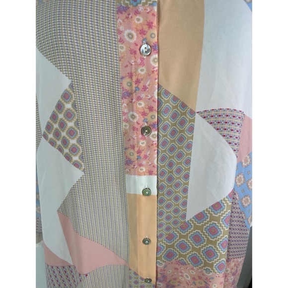 Rose + Olive Abstract Long Sleeve Button Down Shirt - Picture 6 of 11